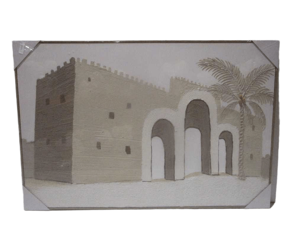 Painting 3d-Handmade Marakech Palace Ps Frame Wooden Color Packing Blister 80x120cm