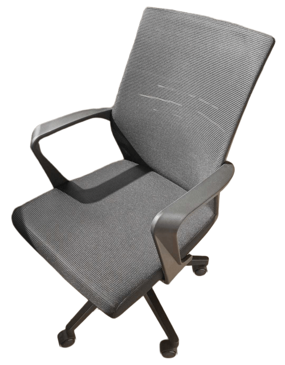 Swivel Chair, Mesh Black Nylon Arm, Black Nylon Base Mechanism-Tilt + Lock + Lift Fabric Black Ts-26