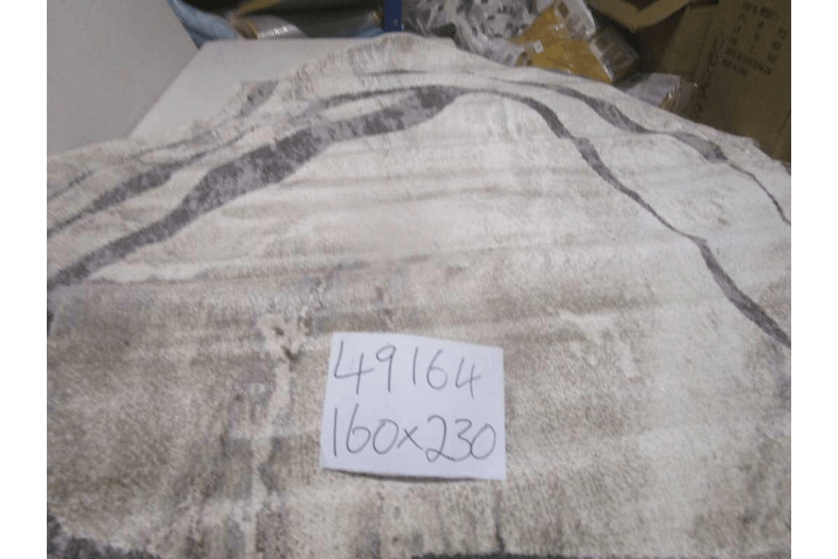Carpet 160x230 Rio Soft Yarn Headset With Shrink Polyester 2,200 Grm / Sqm 224,000 Pnt/Sqm 12mm Pile Height Free Shape Hjb16 Kemik/Cream