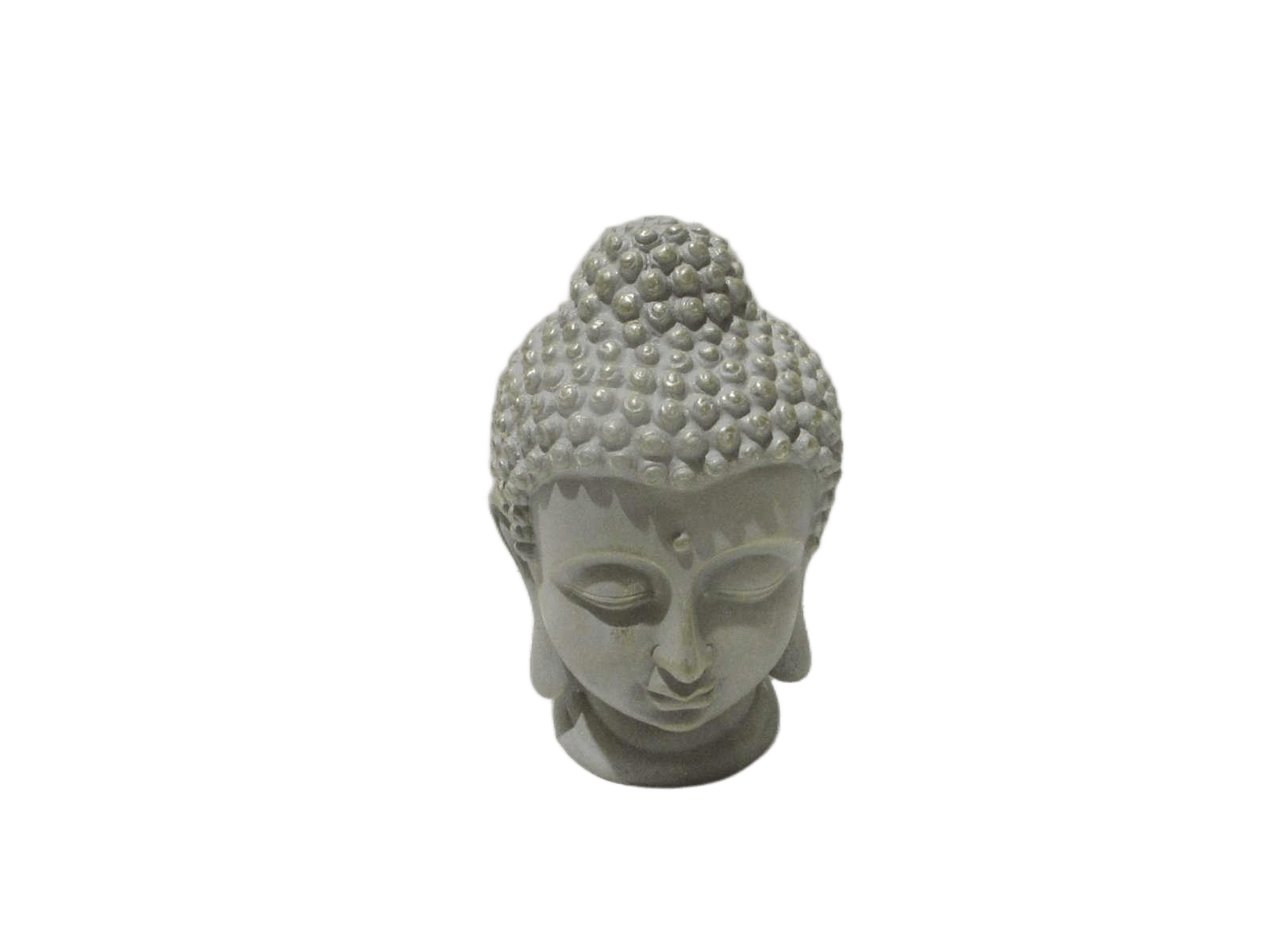 Buddha Head 23cm Champagne