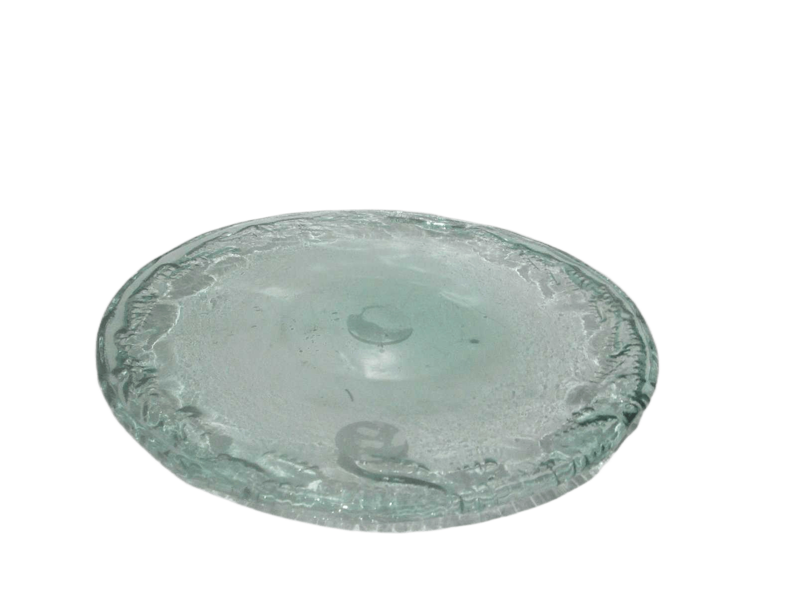 Dish Natural Living Round Recycled Glass Presentation D38.5cm