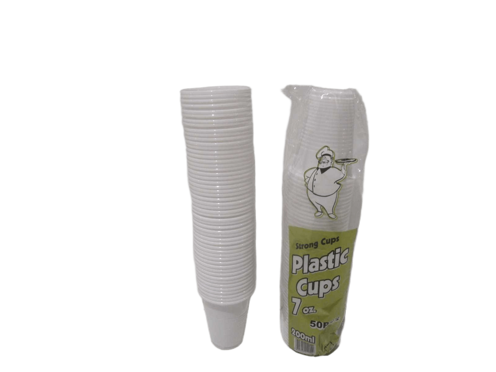 Cups Plastic Set Of 50 200ml , 2g/Pc