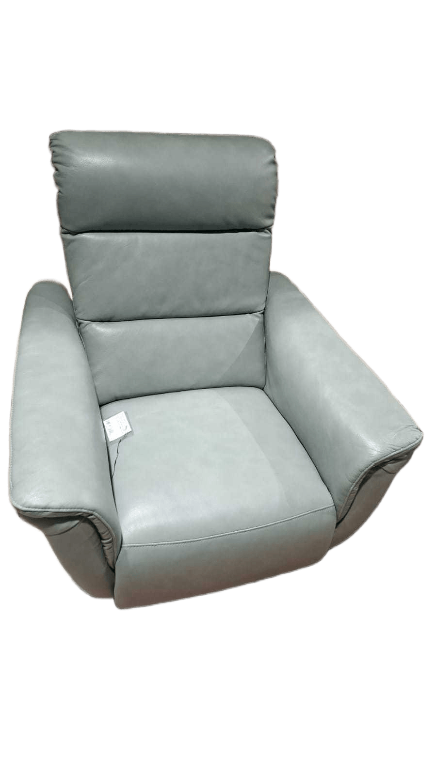 Chair Single With Electric Recliner 156 Lt Blue Leather, Bonded Leather, Wood, Foam 87x90x106