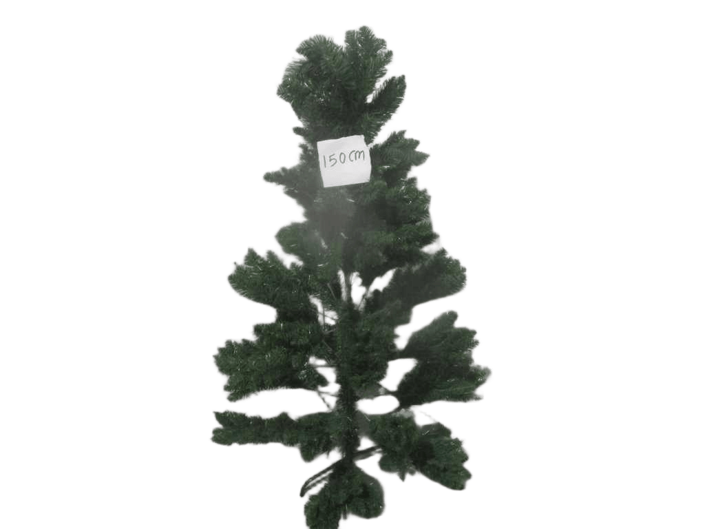 Tree Xmas Hinged 410 Tips Steel Foot Pvc Green 150cm