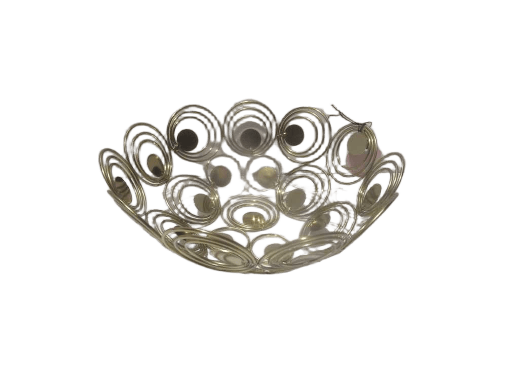 Fruit Basket Small Round Staintless Steel Nickel Plating