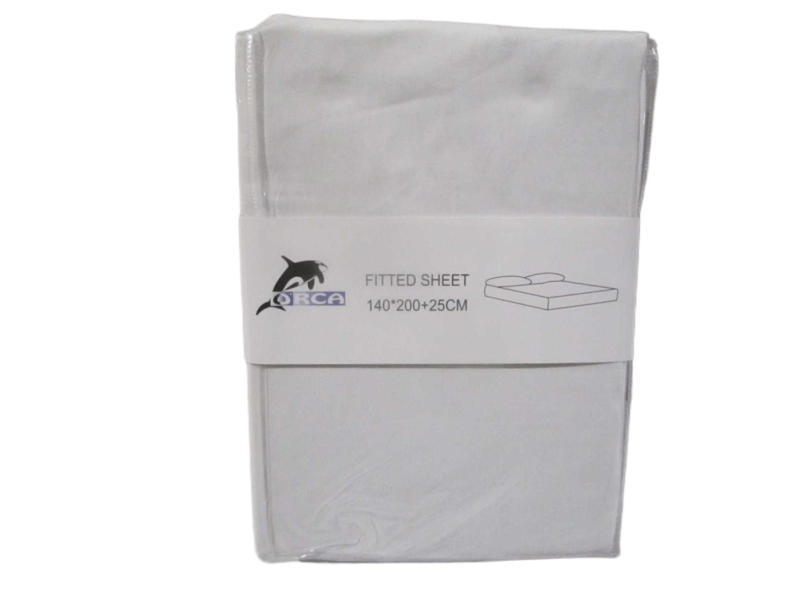 Fitted Sheet Plain 140x200 +25 Cm 54white