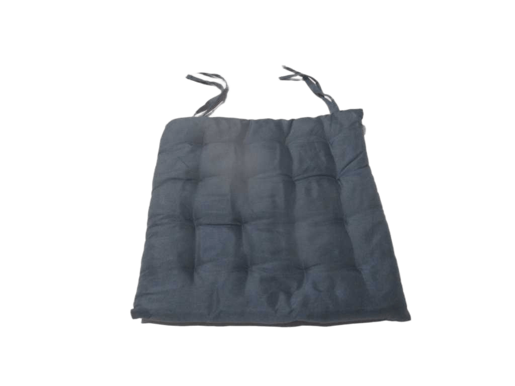 Chair Pad With 4 Tie Strings 100% Polyester 110 Gsm Fabric And Recycled Cotton Filling Of 550 Grams