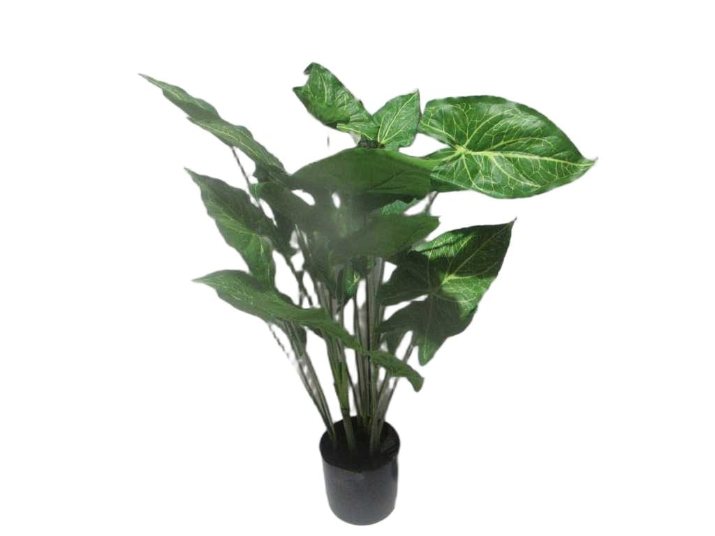 Artificial Tree,taro Leaf Plastic 60cm 21l 60cm