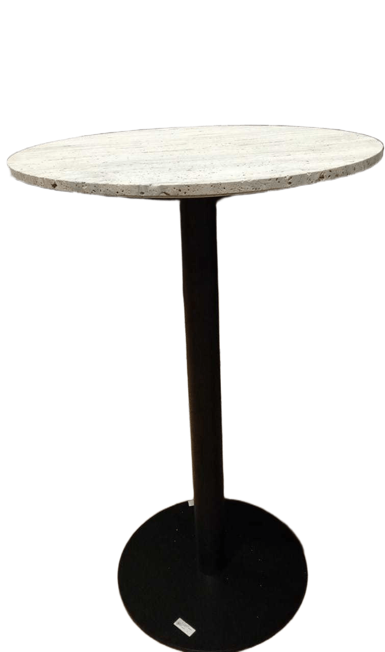 Bar Table Erik Sandstone+metal Grey Sand Stone As Sample Unfiled Fiinishing 70x70x110