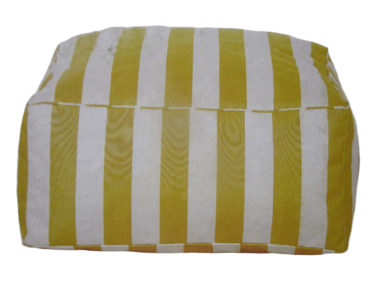 Pouf S4- Yellow+white 600d Xoford Nylon, Shreded Form 62x62x32