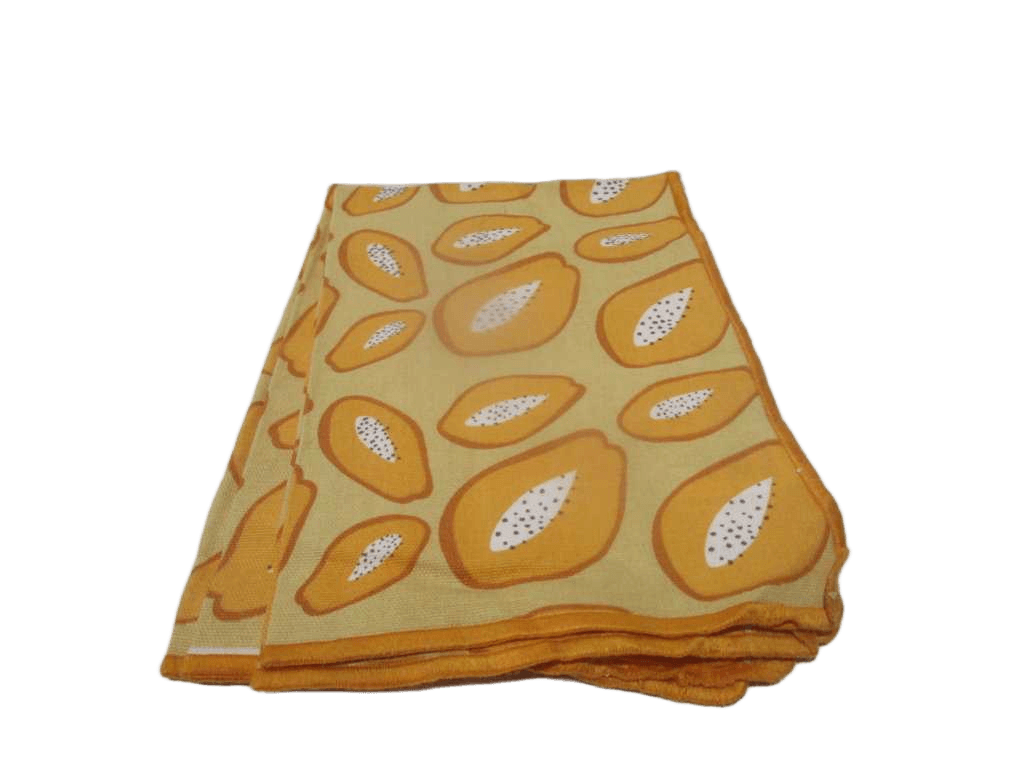 Placemat Set Of 2 100% Cotton 250 Gsm Screen Printed With Embroidery Border