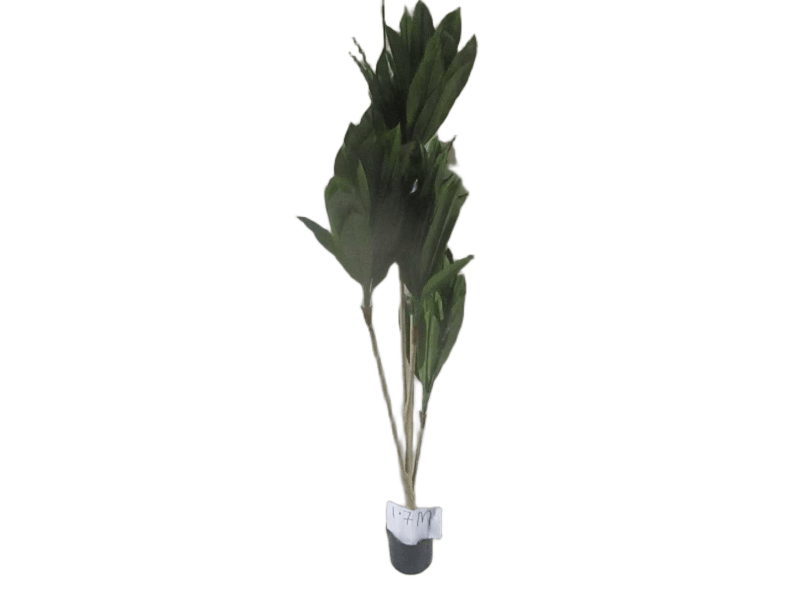 Artificial Plant 1.7m With Flower Pot 2 Pole 90 Leaves Green Red Side1.7m