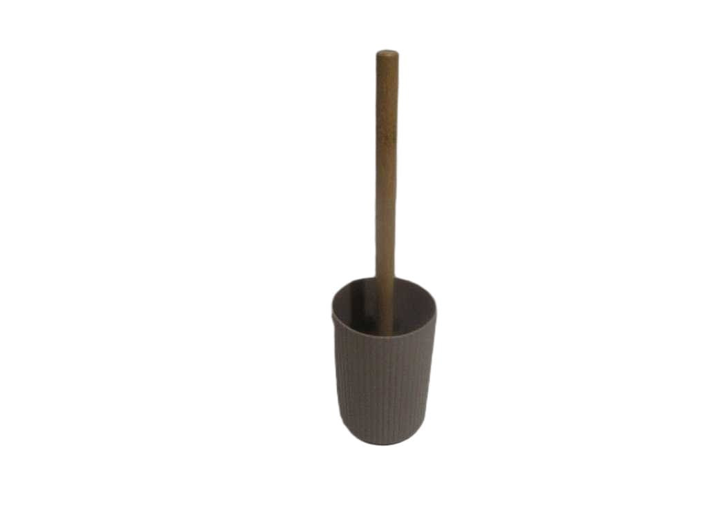 Toilet Brush, Pp+bamboo 185g Taupe Dia 9.5*34