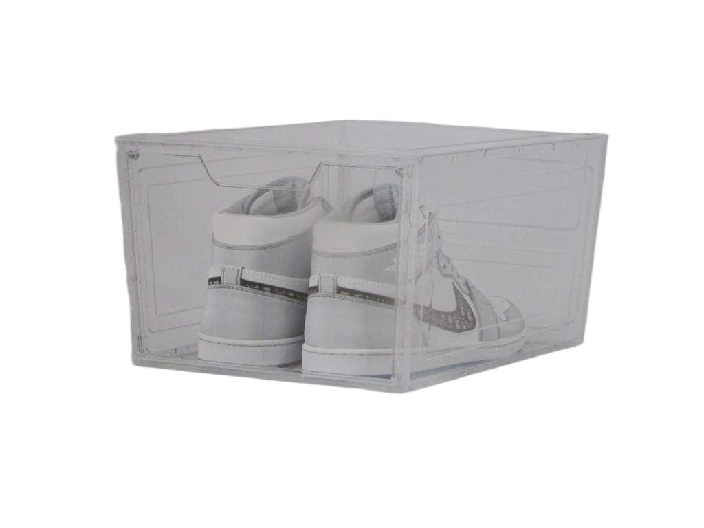 Shoe Box Clear Stackable Pp+pet Opp Bag+paper Card+hanger Clear 35x25x18.4