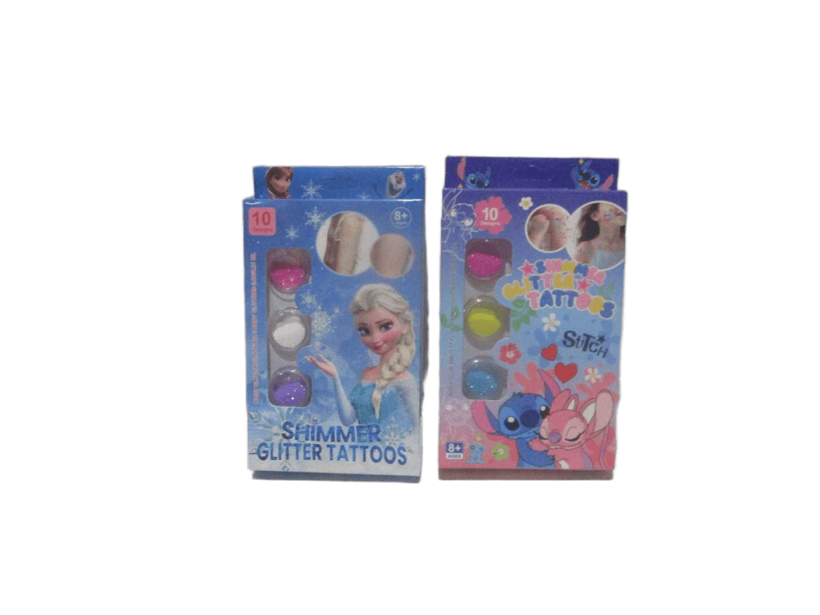 Frozen/Stitch/Barbie Shimmer Glitter Tattoos 3 Design Ass 12*20.5*2.5