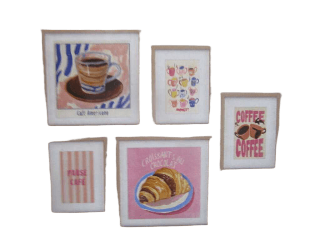 Frame Picture Set Of 5 , Mdf 2x(25*25)+3x(15*20) 50*45cm