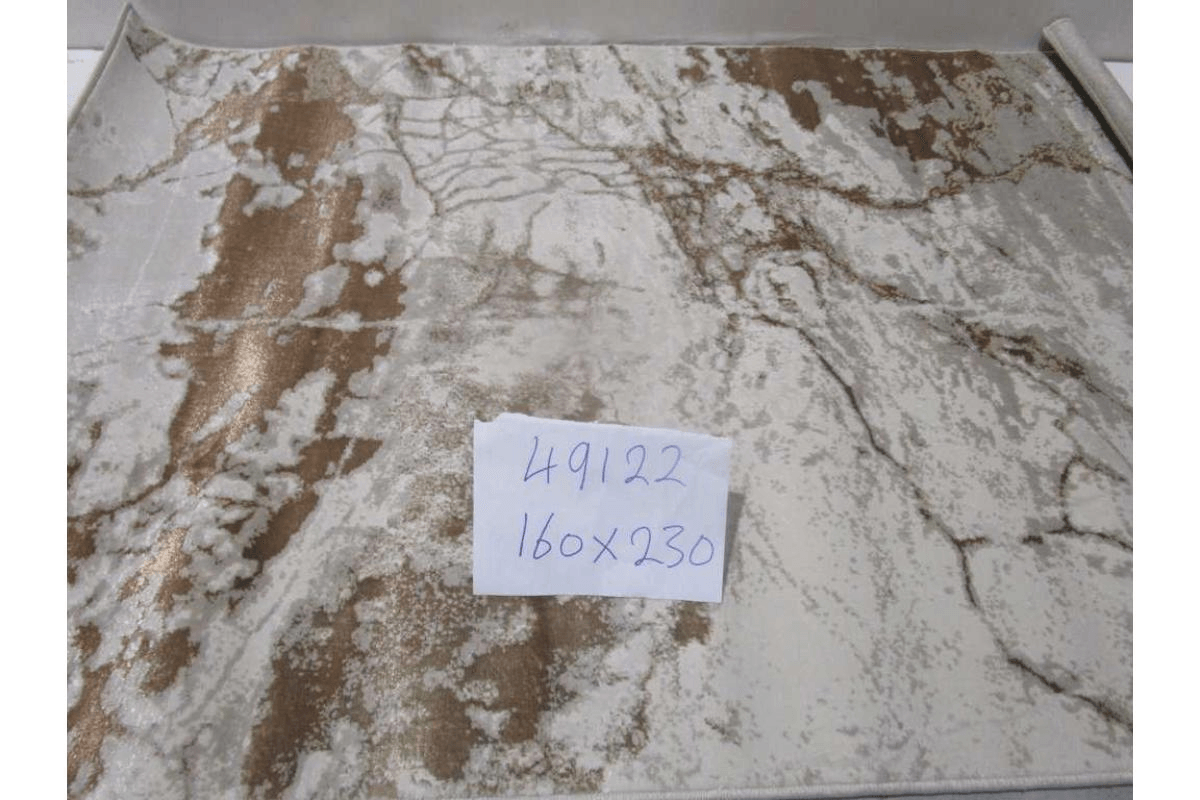Carpet 160x230 Shiny Shrink Polyester + Pp 2,200 Gsm 604,000 Pts 8mm Pile Hight Beige/Copper