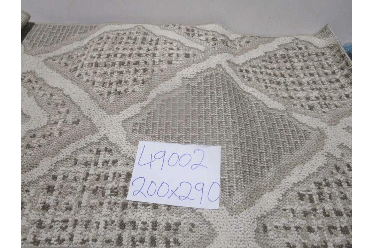 Carpet 200x290 Bella (No Fringes) Pp Flat Weave 1,900 Gsm/Sqm 70,400 Pts/Sqm 6mm Loop Height 060 Cream