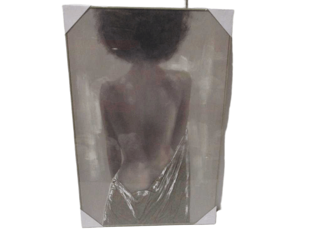 Painting 3d-Handmade Naked Wooman Ps Frame Wengue Packing Blister 80x120cm