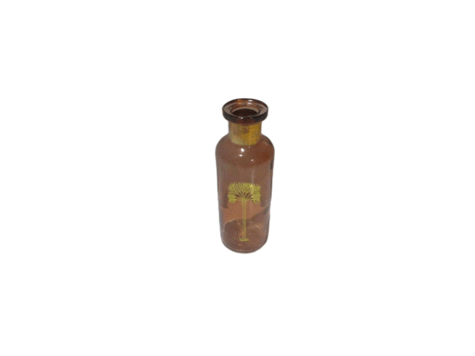 Bottle Amb Gls Vase Bou H22