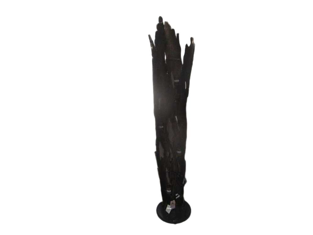 Lamp Standing 4 Bulbes - Alluminium With Marble Base