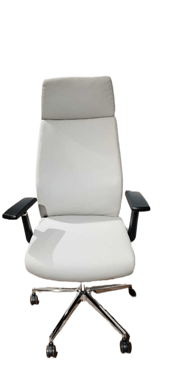 Office Chair Back:dk Grey Face: Lt.grey 270-42+270-36 Pu Leather, Chrome Base 69x123x66
