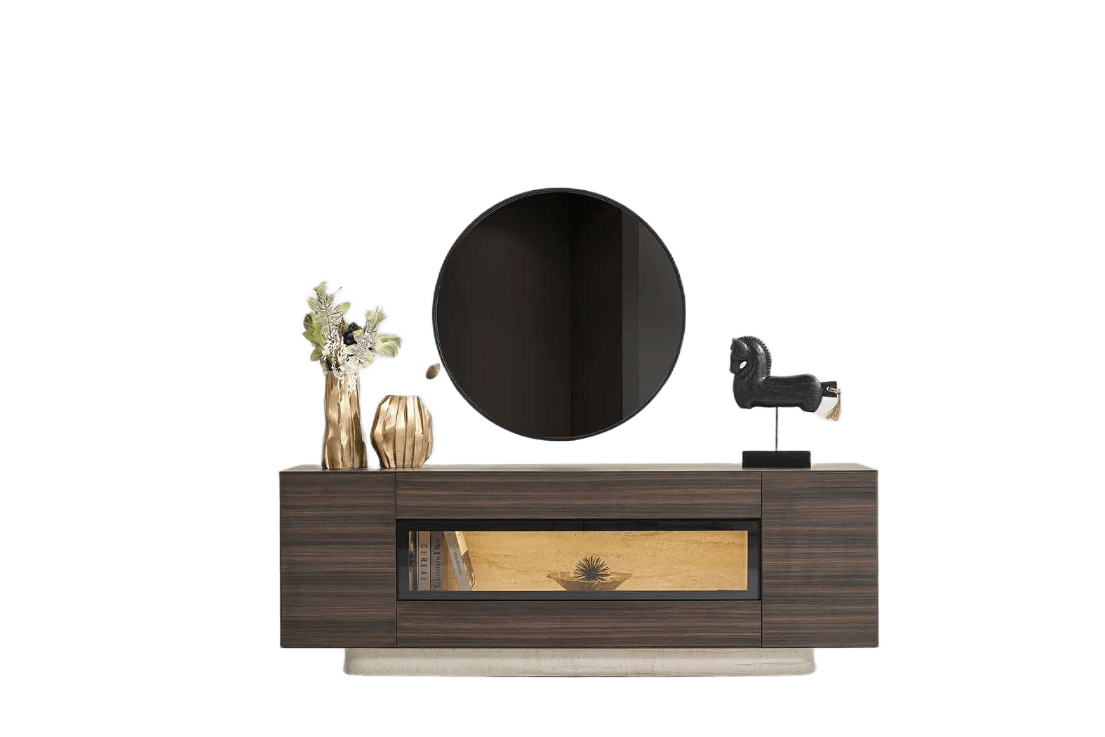 Buffet Aqua With Mirror 220x50x77cm Mr: Diam 100cm