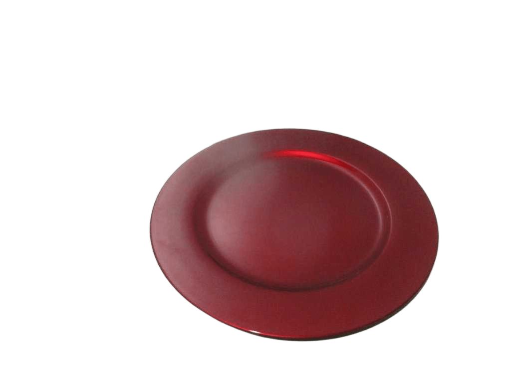 Plate 33cm Red Shiny