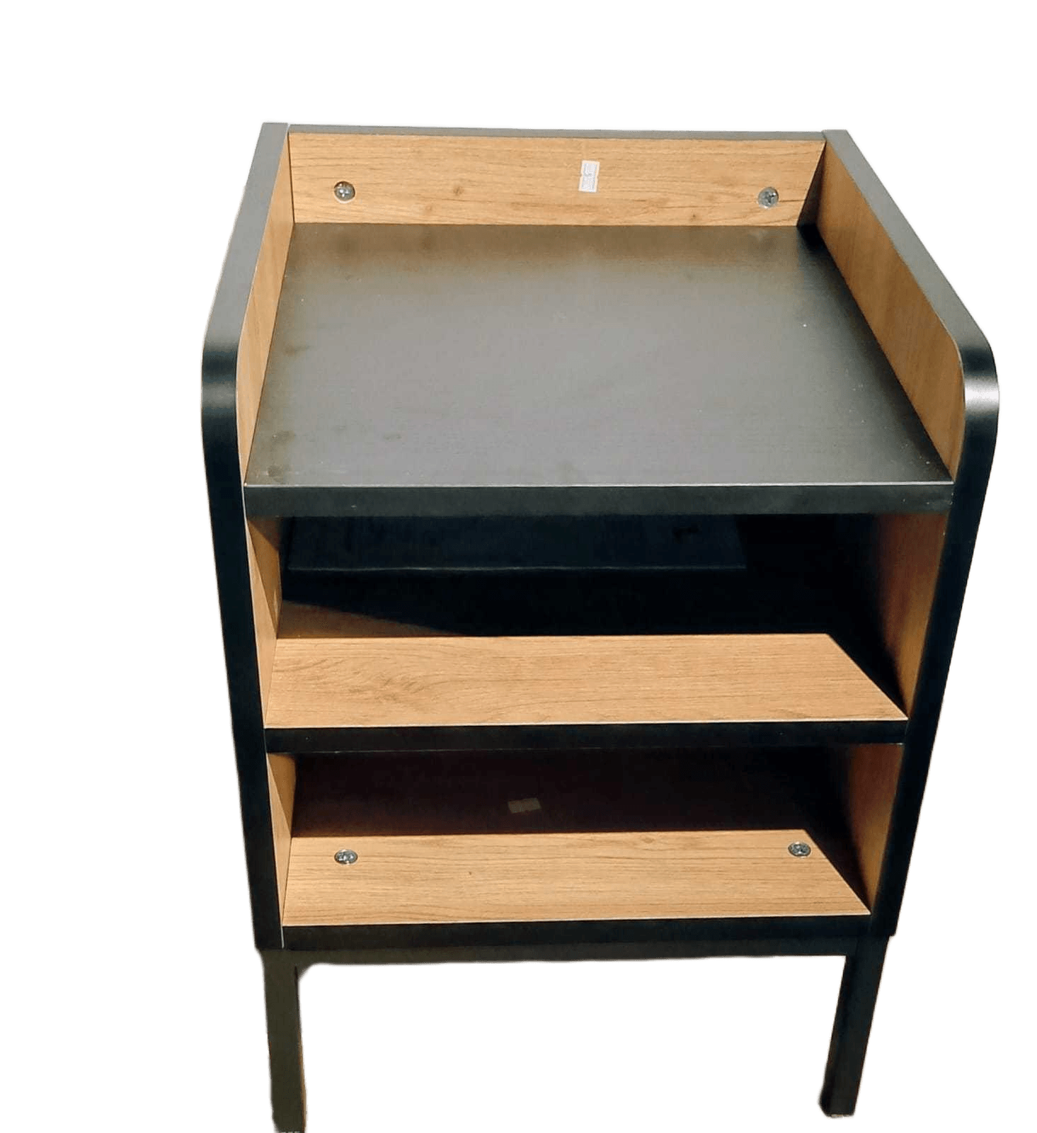Nightstand Melamine With 2 Shelfs And Metal Legs Adara 17489 Color: Sepet-Negro 40x40x55cm