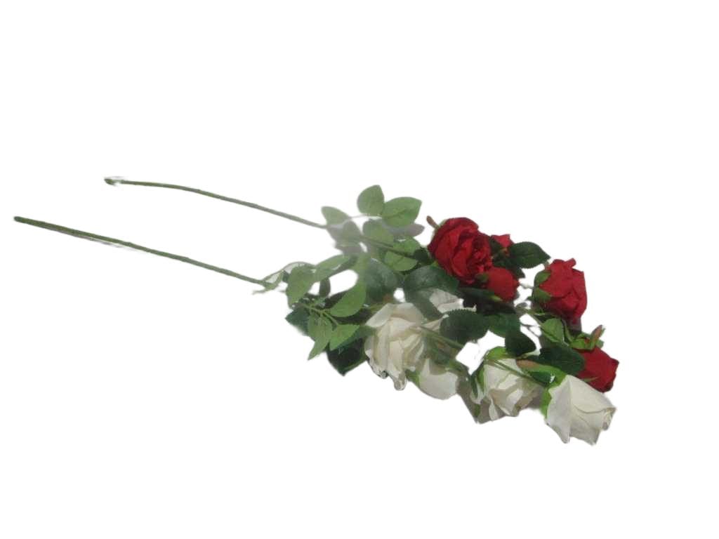 Artificial Rose 5 Flower 2 Assorted Color