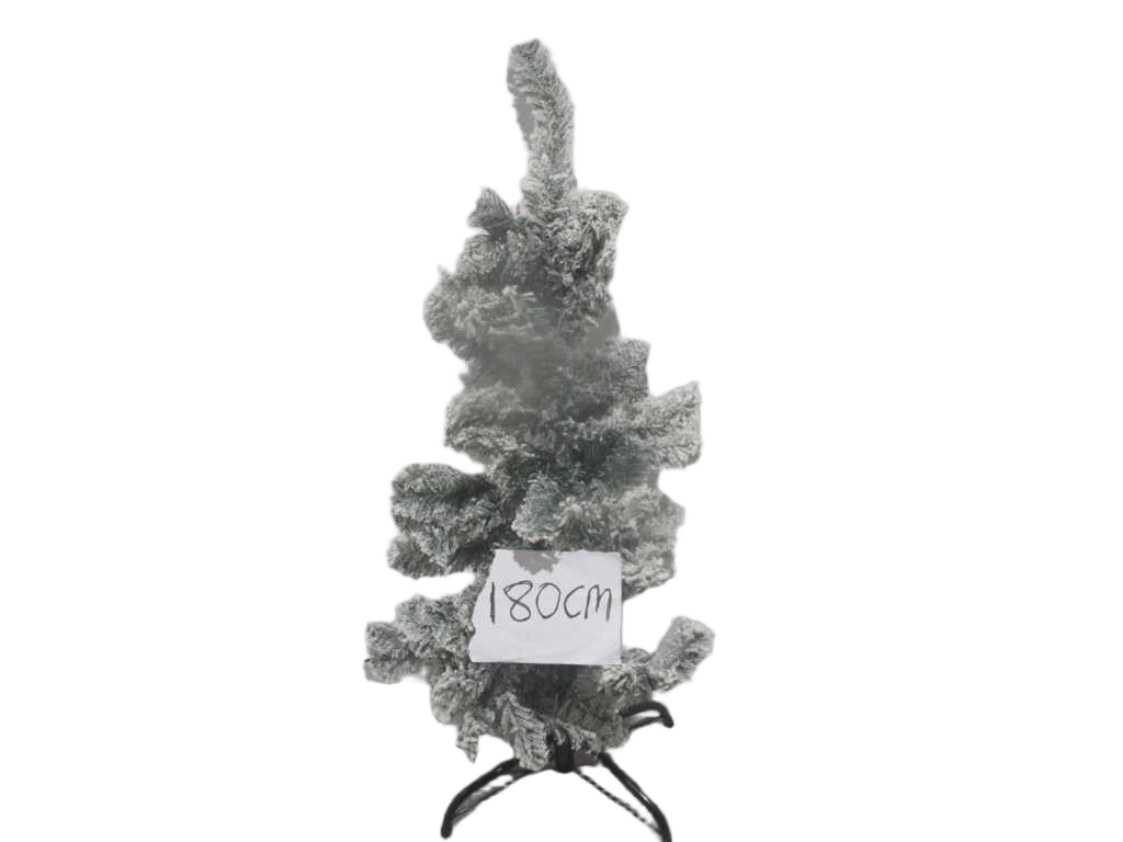 Tree Xmas Wrapped 800tips Steel Foot Base Size:40cm Snow 180cm