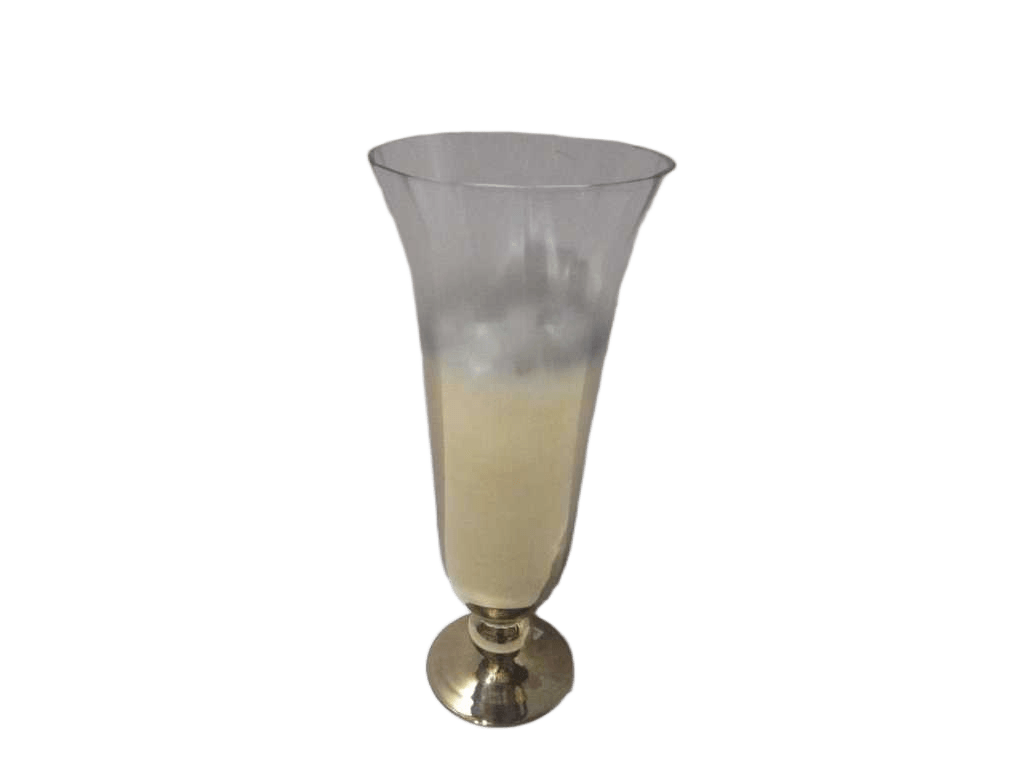 Vase Glass Clear/Gold Gradient Clear And Gold 25.3*59.5