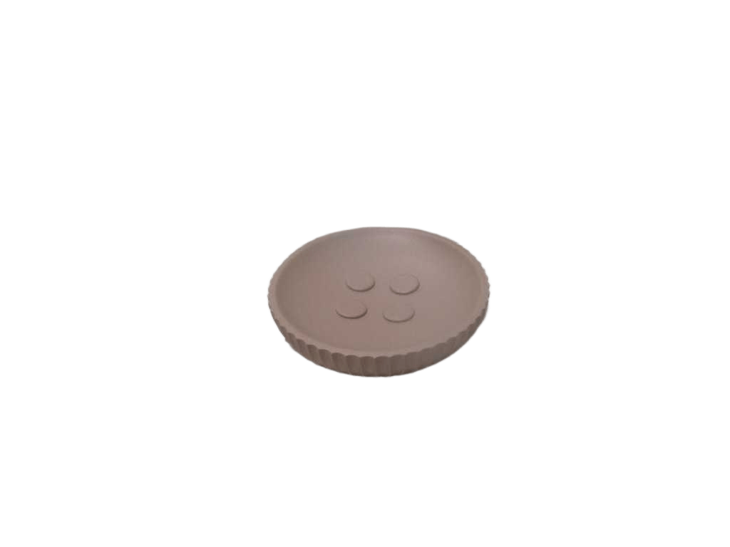 Dish Soap Polyresin Round Striee - Cappuccino