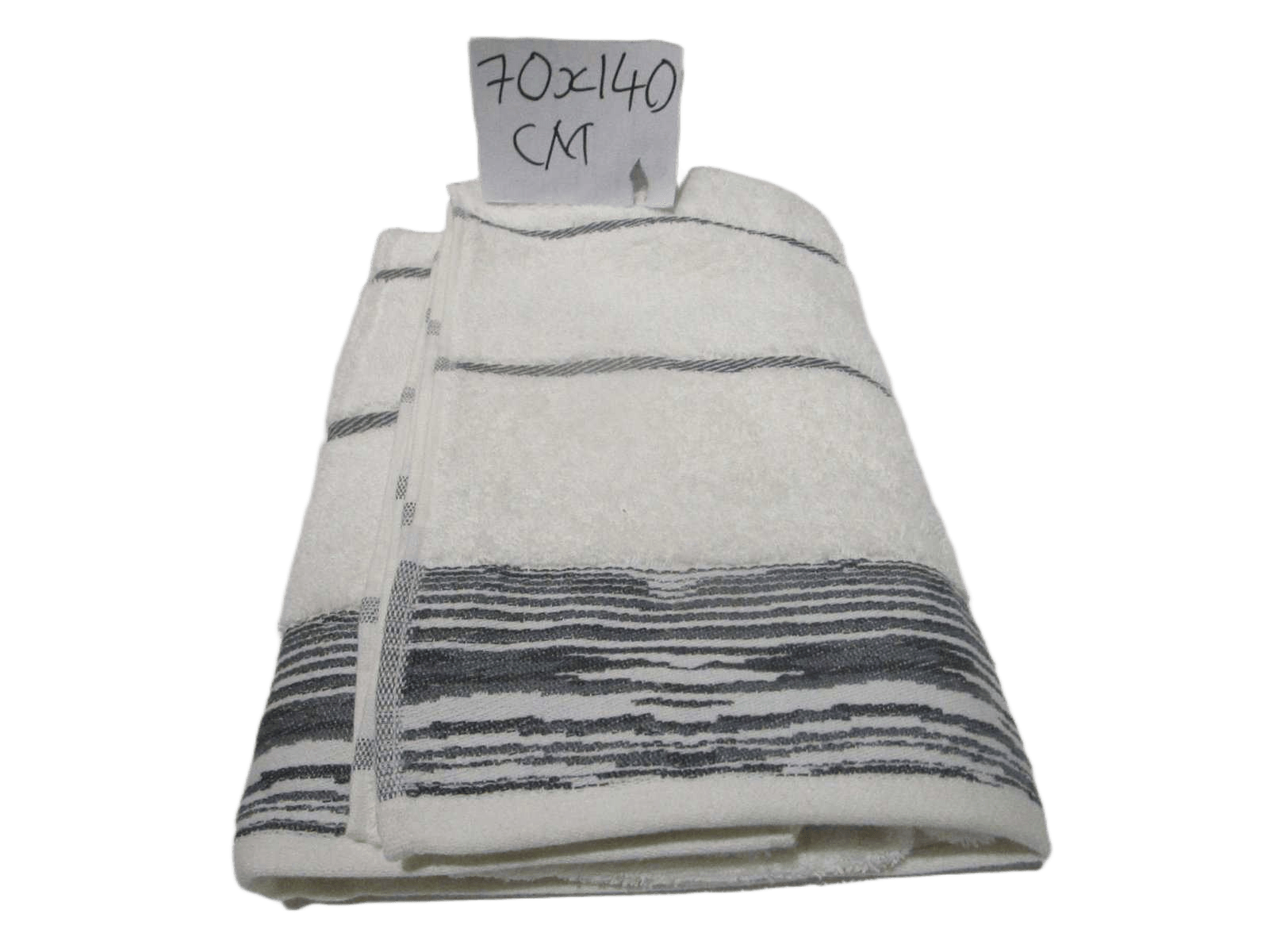 Towel Capricious - Plain Dyed Jacquard Towel - Single Ply - 550 Gsm - Combed Cotton- Polyester Insert Stripes