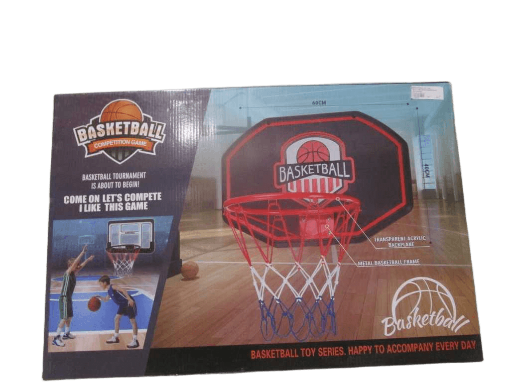 Basketball Kit 1:2.9 Ball+inflator+basketball Net+hook Iron+acrylic Packing Color Box As Photo Board:40*60cm Dia:39cm