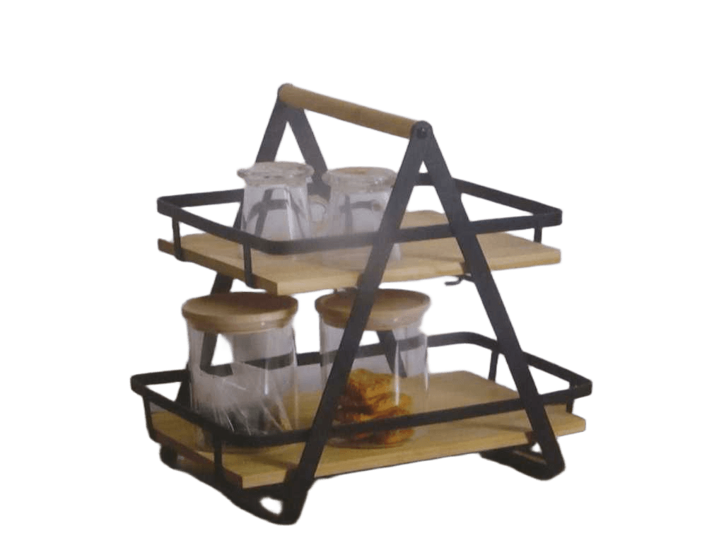 Shelf 2tier Handle Ordera Blk