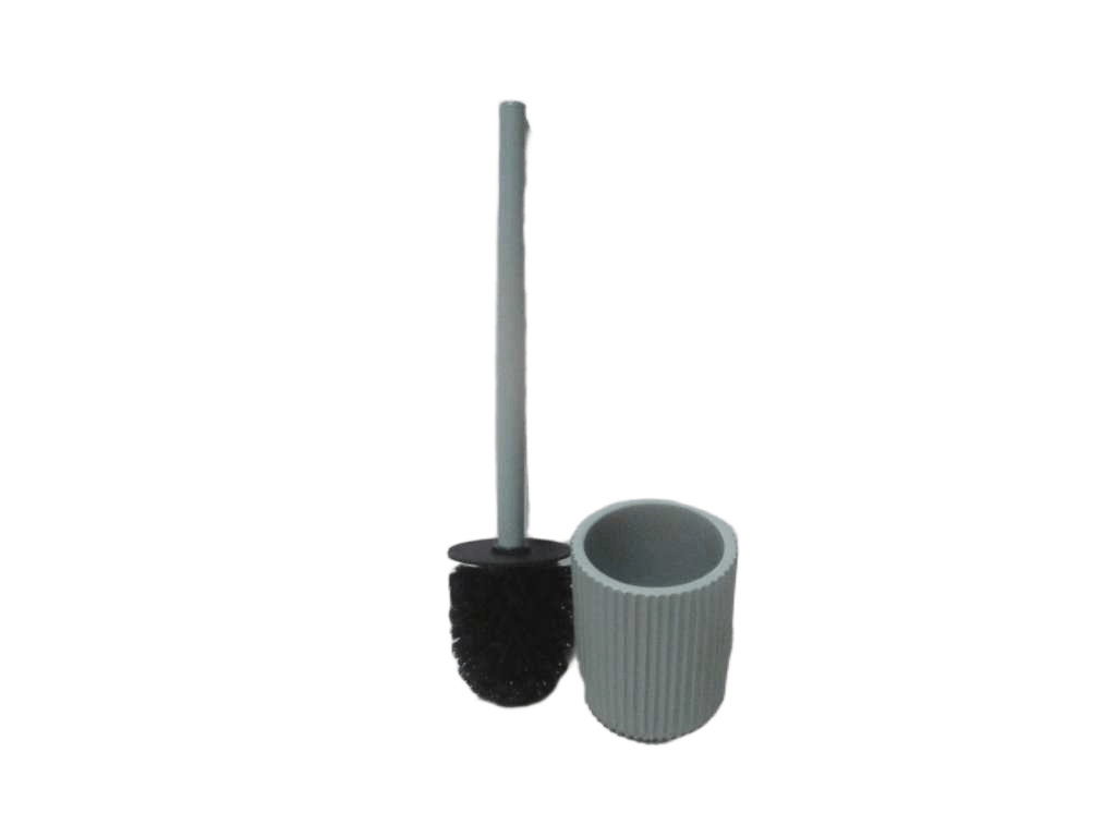 Brush Toilet Wc Polyresine Striee - Vert Eucalyptus