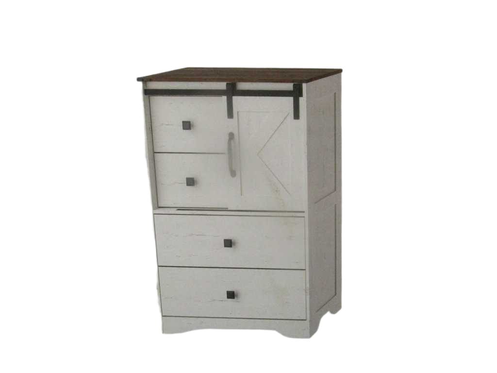 Dresser 4 Drawer Sliding Barn Door Lightweight Fabric Drawers Mdf Brown Box With Color Sticker Moq:200pcs White 60x40x94