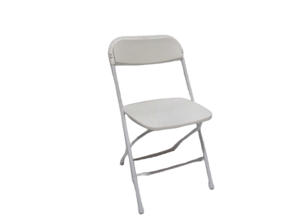 Folding Chair, Pp Plastic Steel Frame 19*1mm Max Weight 150kg White 44.5*45.7*80cm
