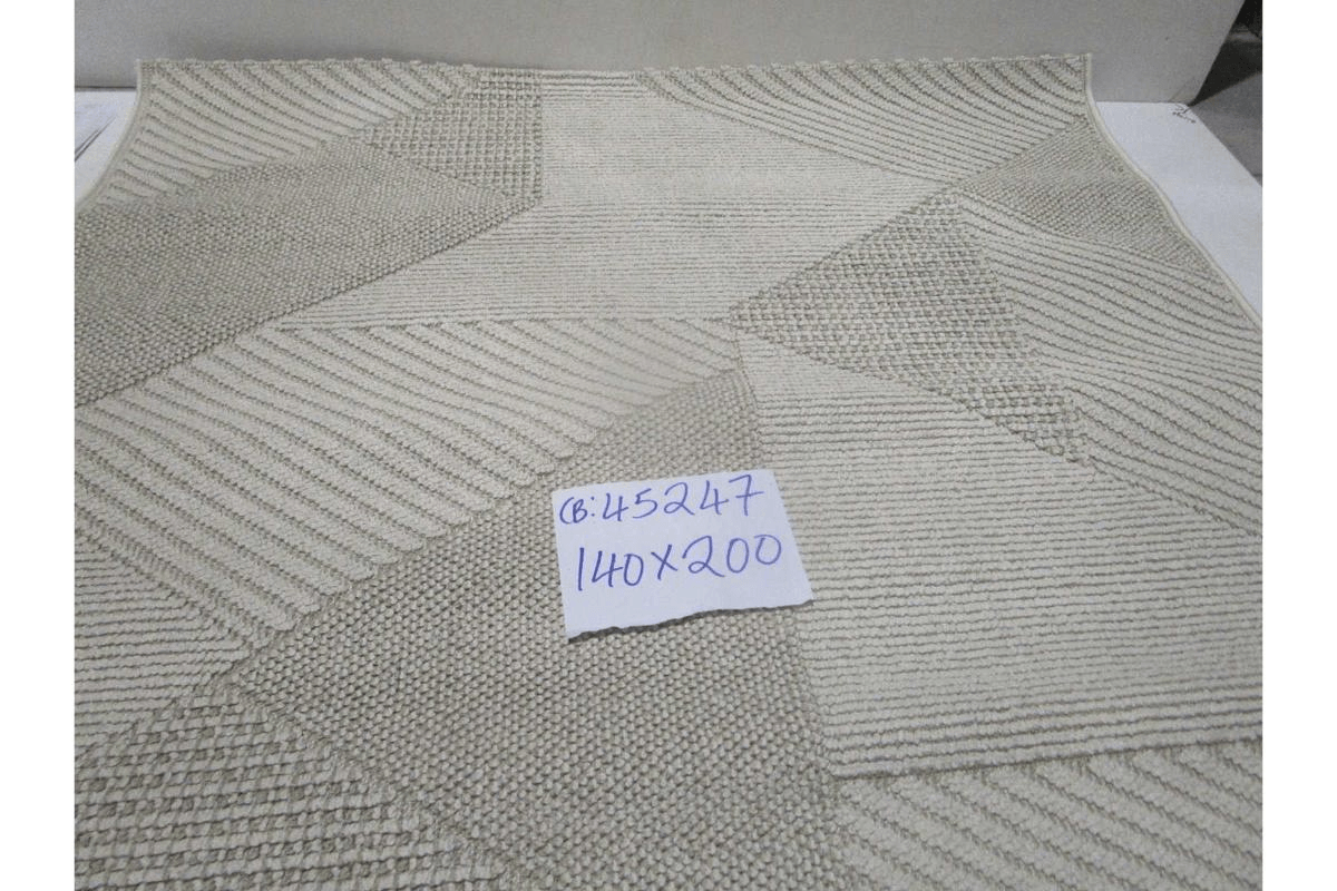 Carpet Cream Bella - Without Fringes 70400 Pnts / Ppflat Weave Loop Height 6 Mm 1900g/Sqm 140x200 Cm