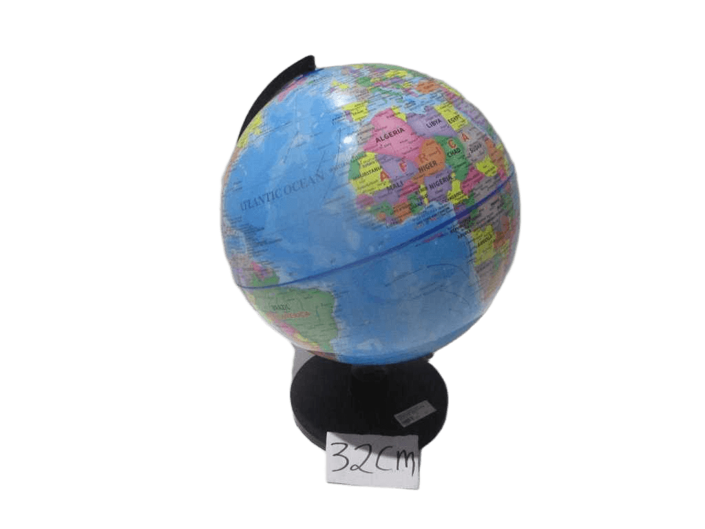 Globe Pvc Plastic Base English Brown Box Blue 32cm