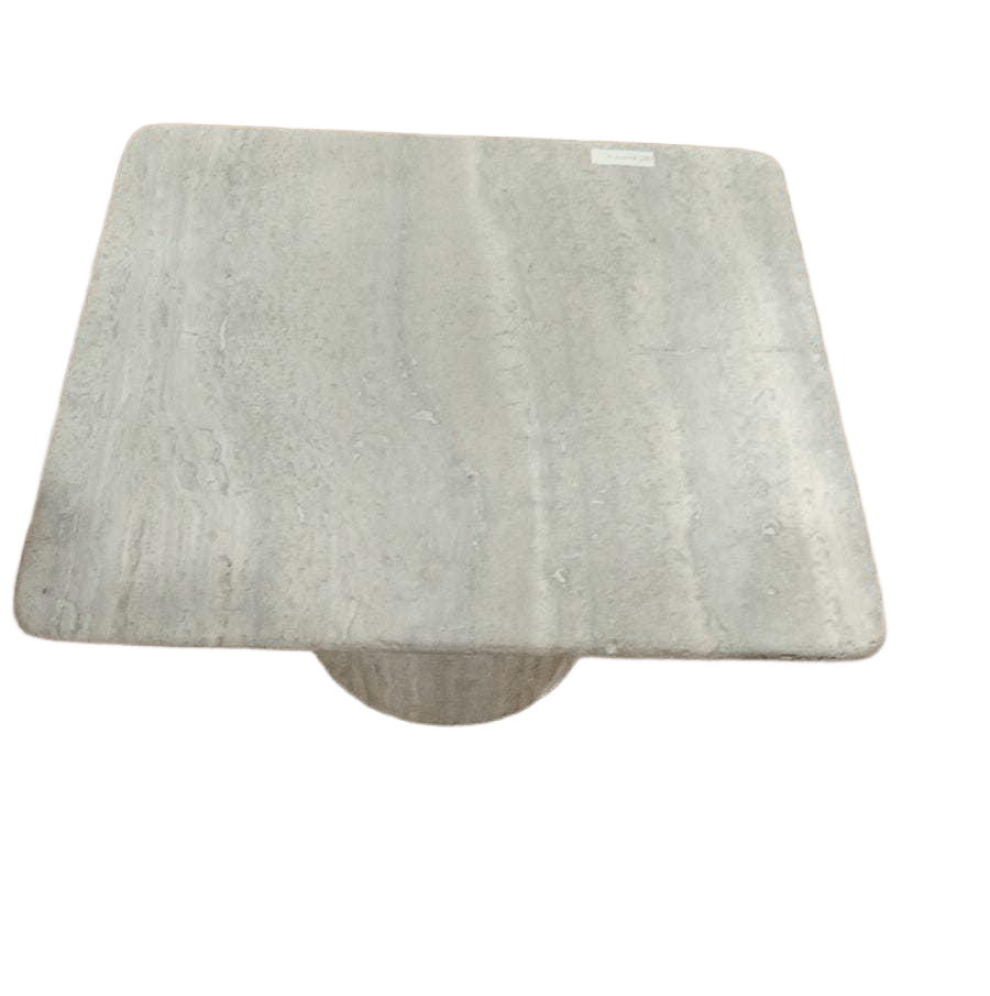 Coffee Table Lyon Sandstone Grey Sand Stone Straight Edge Half Filled 54x54x30