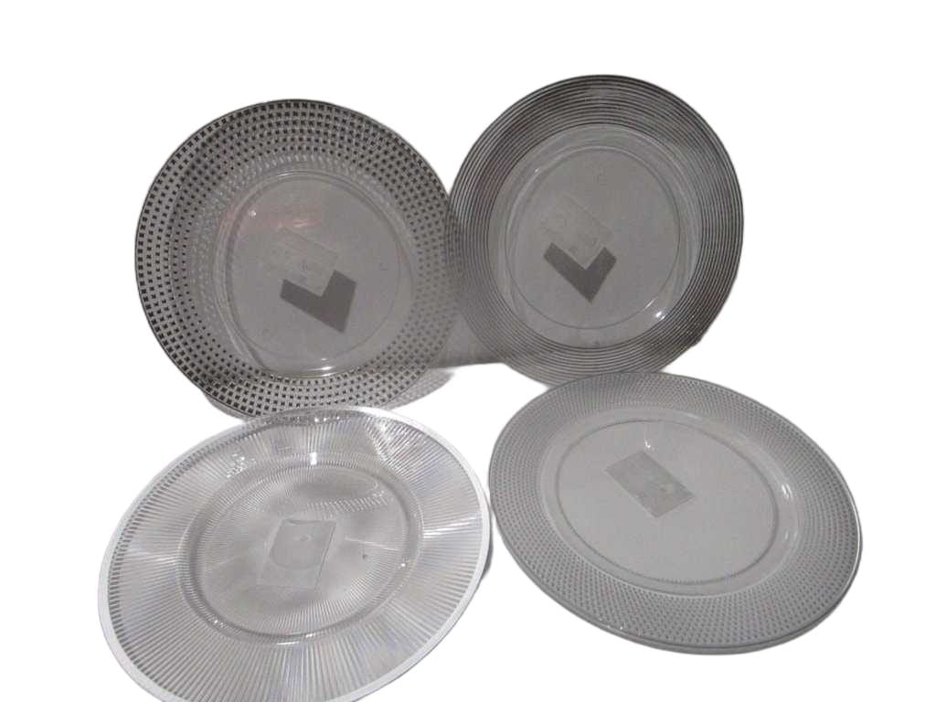 Plate White 33cm 4ass Silver