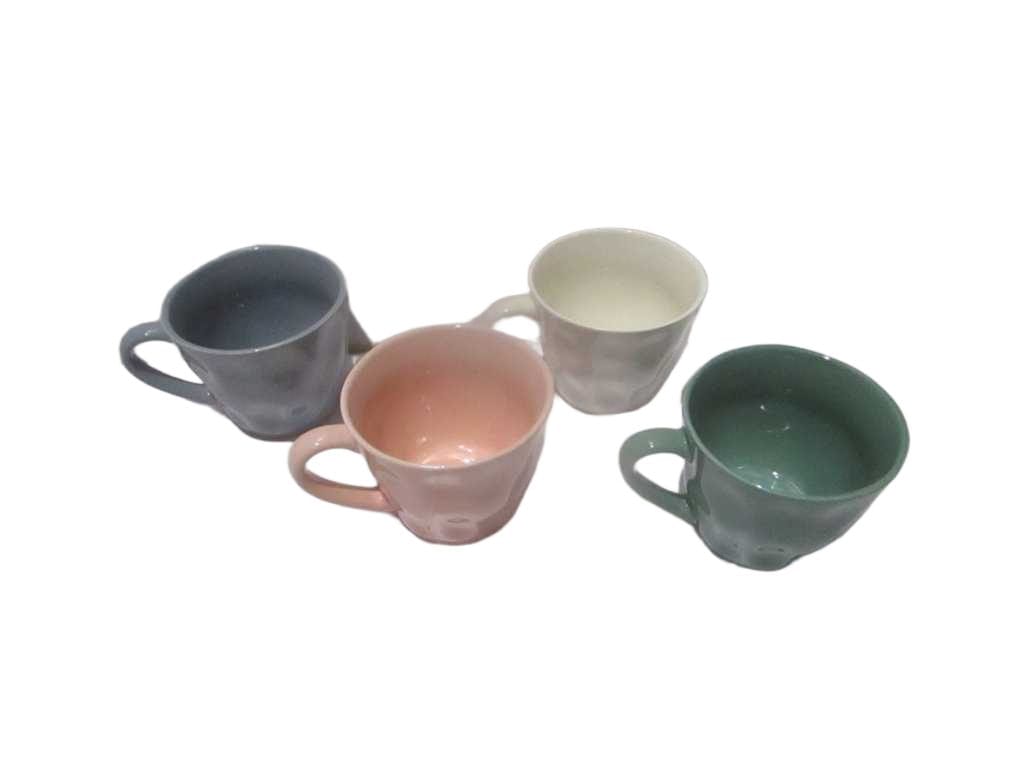 Mug Stoneware Stock Qty: 32016pcs 3 Colors Ass White Pink Blue 12oz D:10cm H:8.5cm