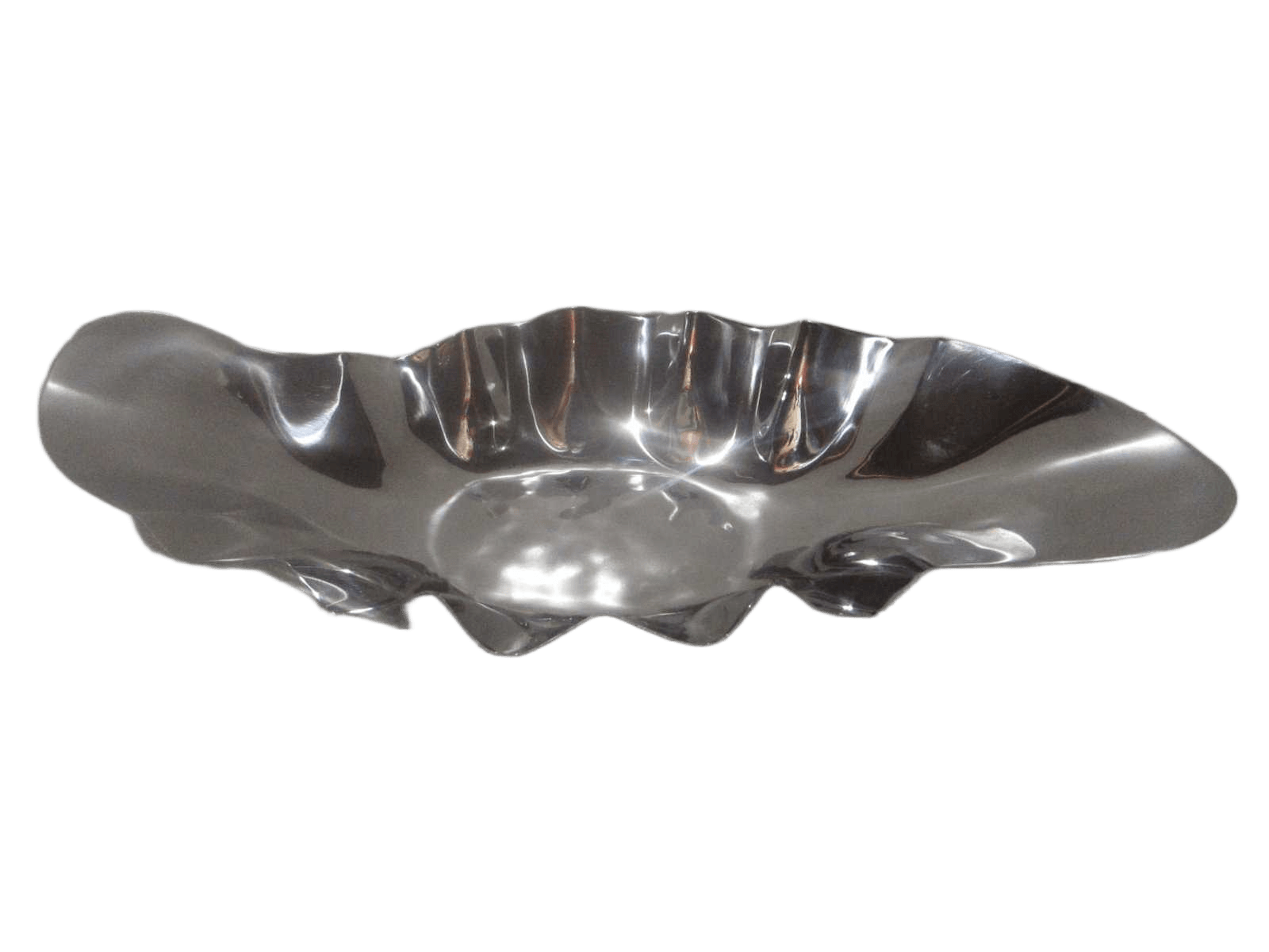 Oval Bowl Crush Texture And Dotted Texture Base Single Wall Stainless Steel