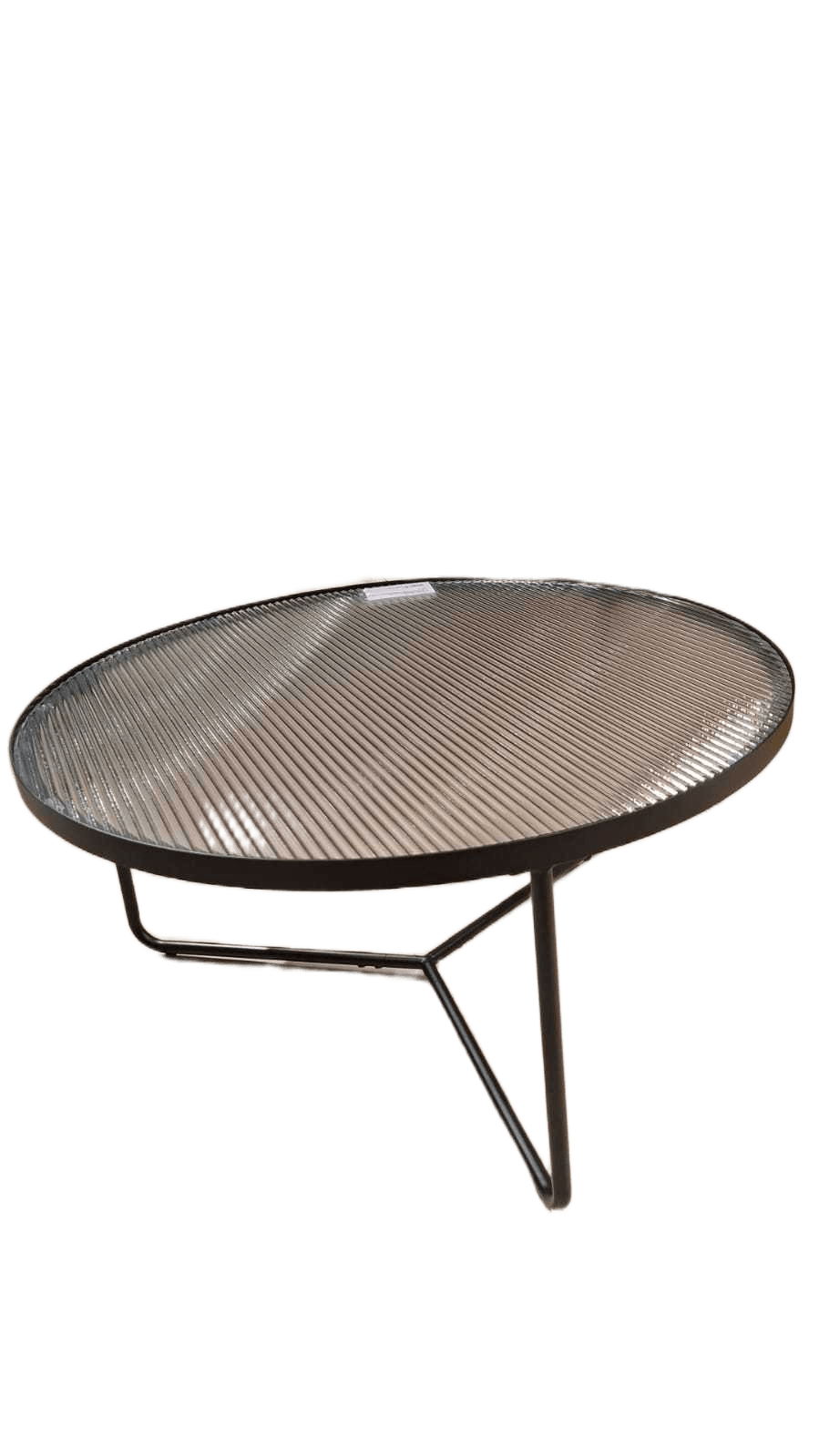 Coffee Table 1. 8mm Tempered Glass 2. Black Steel Frame