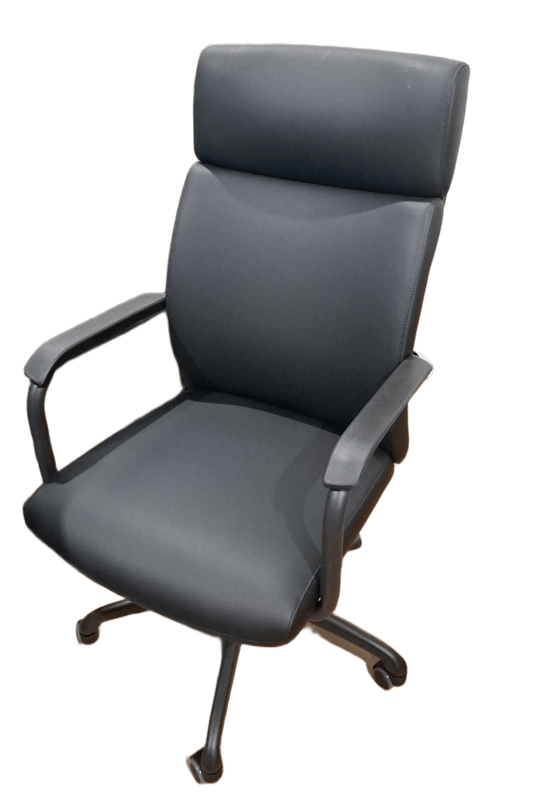 Swivel Chair, Pu Iron Arm / Iron Base Mechanism-Tilt + Lock + Lift 85mm Pump 262 Black 2cl=