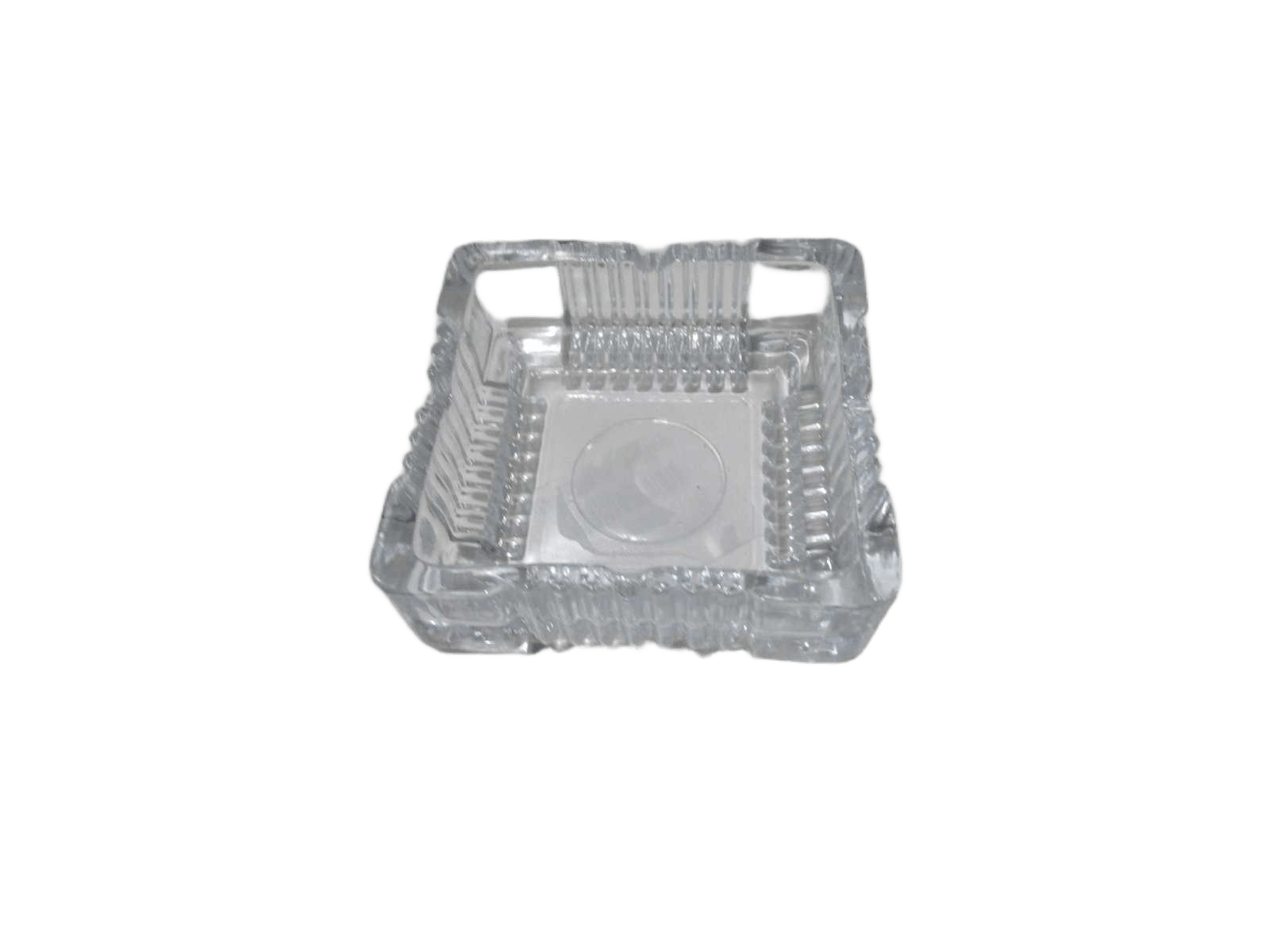 Ashtray Glass 100x100xh35mm