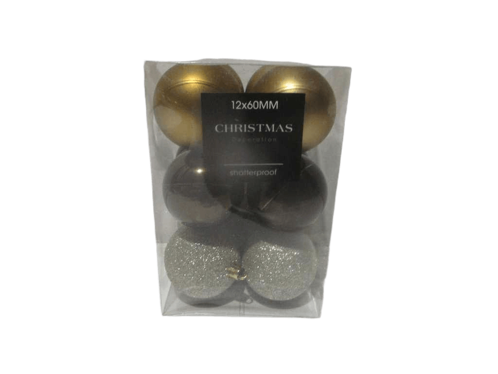 Ball Xmas 12x 60mm Amber