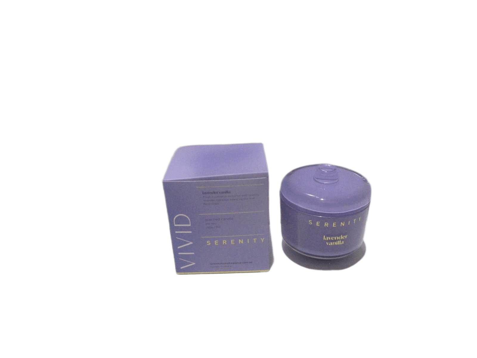 Candle Scented Lavender Vanilla - 230g Wax With Tempered Machine Made Glass Pot With Lid And 2 Wicks - 10% Fragrance - Packaging In Coloured Card Board Box 400g Lilac